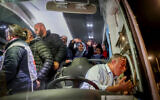 Freed Palestinian prisoners arrive in the West Bank city of Ramallah after being released under the terms of the Israel-Hamas hostage deal, on November 28, 2023. (Flash90)