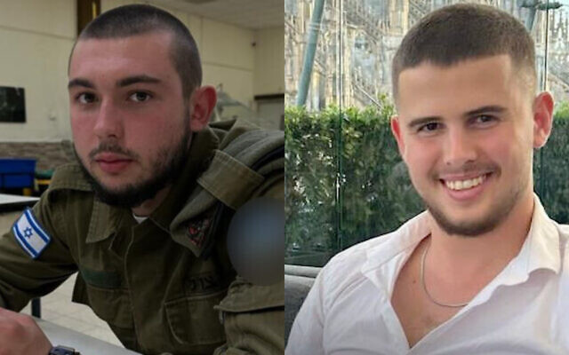 Cpl. Nik Beizer (left) and Sgt. Ron Sherman (right) taken hostage from an IDF base near the Erez border crossing on October 7, 2023. (Courtesy)