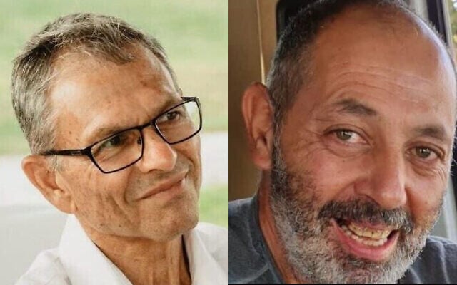 Left: Kibbutz Be'eri resident Dror Kaplun; Right: Eitan Levy, a taxi driver from Bat Yam (Courtesy)