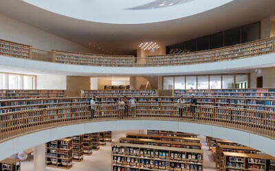 Interior view of the new National Library of Israel, 2023. (Iwan Baan/File)