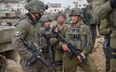 IDF Chief of Staff Lt. Gen. Herzi Halevi speaks to officers in southern Gaza's Khan Younis, December 23, 2023. (Israel Defense Forces)