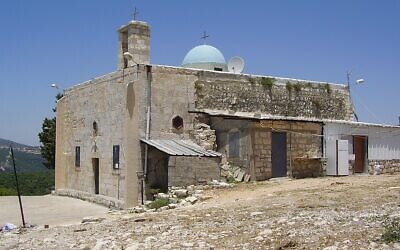 An undated photo of the St. Mary's Greek Orthodox church in Irqit, northern Israel (Photo: Avishai Teicher, Creative Commons, File)