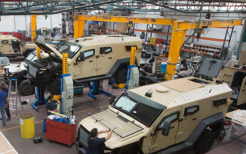The Plasan production line at Kibbutz Sasa. (Courtesy)