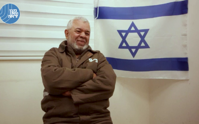 Former Hamas communications minister Yousef al-Mansi is seen being interrogated by the Shin Bet, in a video published December 10, 2023. (Shin Bet)