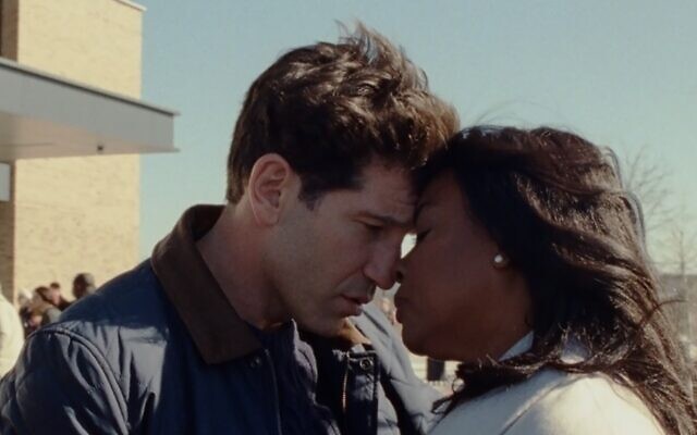 Jon Bernthal and Aunjanue Ellis-Taylor in a scene from 'Origin.' (Array Filmworks/Neon via JTA)