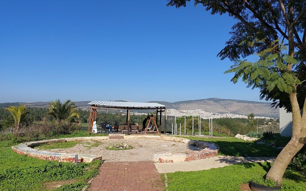 A view from the Hannaton Educational Center at Kibbutz Hanaton, December 2023. (Omer Sharvit/ Zman)