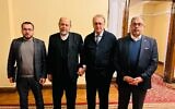A Hamas delegation led by Moussa Abu Marzouk (second from L) meets with Russian deputy foreign minister Mikhail Bogdanov (second from R) in Moscow on January 19, 2024. (Hamas)