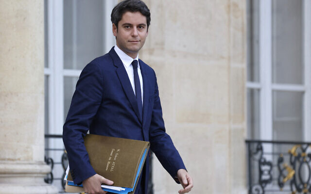 French Education and Youth Minister Gabriel Attal leaves after the weekly cabinet meeting at the presidential Elysee Palace in Paris, on December 20, 2023. (Photo by Ludovic MARIN / AFP) French Education and Youth Minister Gabriel Attal leaves after the weekly cabinet meeting at the presidential Elysee Palace in Paris, on December 20, 2023. (Photo by Ludovic MARIN / AFP)