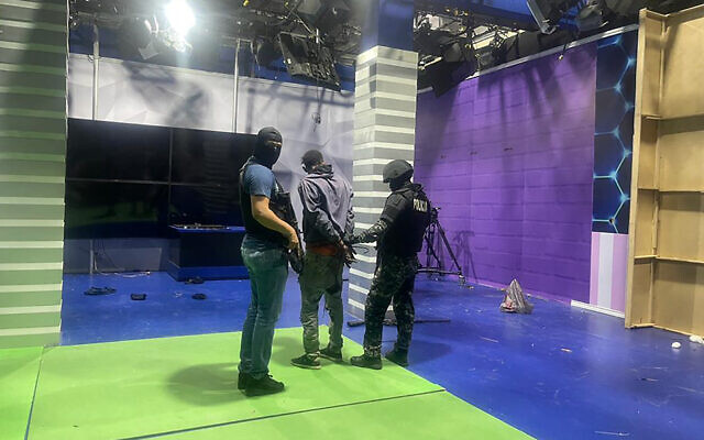 Police officers arrest one of the unidentified gunmen who burst into a studio of the state-owned TC television while live, in Guayaquil, Ecuador, on January 9, 2024, a day after Ecuadorean President Daniel Noboa declared a state of emergency following the escape from prison of a dangerous narco boss. (AFP) Police officers arrest one of the unidentified gunmen who burst into a studio of the state-owned TC television while live, in Guayaquil, Ecuador, on January 9, 2024, a day after Ecuadorean President Daniel Noboa declared a state of emergency following the escape from prison of a dangerous narco boss. (AFP)