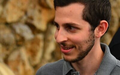 Gilad Shalit at a memorial ceremony for Yoni Netanyahu at the Mount Herzl Military Cemetery, in Jerusalem on July 12, 2016. (Kobi Gideon / GPO /File)