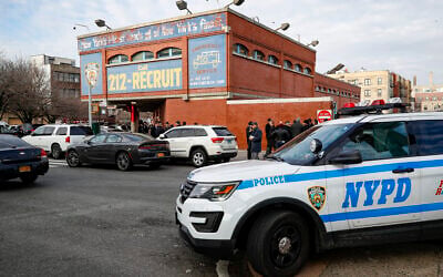 Illustrative: New York City police officers work the scene of a shooting outside the 41st precinct, February 9, 2020, in New York. (AP Photo/John Minchillo, File) Illustrative: New York City police officers work the scene of a shooting outside the 41st precinct, February 9, 2020, in New York. (AP Photo/John Minchillo, File)