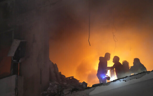 Firefighters try to extinguish the fire inside an apartment following a massive explosion in the southern suburb of Beirut, Lebanon, on Tuesday, January 2, 2024, in which Hamas deputy head Saleh al-Arouri was killed. (AP Photo/Hussein Malla) Firefighters try to extinguish the fire inside an apartment following a massive explosion in the southern suburb of Beirut, Lebanon, on Tuesday, January 2, 2024, in which Hamas deputy head Saleh al-Arouri was killed. (AP Photo/Hussein Malla)