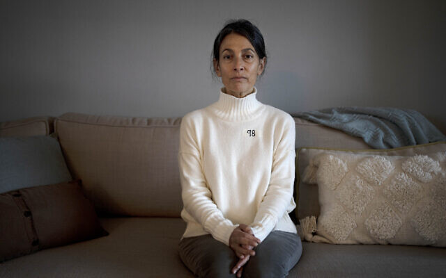 Rachel Goldberg poses for a portrait on day 98 since her son, Hersh Goldgerg-Polin was kidnapped by Hamas, in Jerusalem, Friday, January 12, 2024. (AP Photo/Maya Alleruzzo) Rachel Goldberg poses for a portrait on day 98 since her son, Hersh Goldgerg-Polin was kidnapped by Hamas, in Jerusalem, Friday, January 12, 2024. (AP Photo/Maya Alleruzzo)