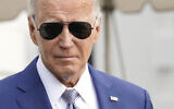 President Joe Biden walks to speak to the media before boarding Marine One on the South Lawn of the White House, Thursday, January 18, 2024, in Washington. (AP Photo/Yuri Gripas)