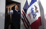 FILE: Republican presidential candidate Florida Gov. Ron DeSantis arrives at a meet and greet, July 27, 2023, in Chariton, Iowa. (AP/Charlie Neibergall, File)
