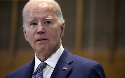 US President Joe Biden speaks at St. John Baptist Church in Columbia, SC, on January 28, 2024. (Jacquelyn Martin/AP)