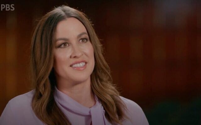 Alanis Morissette shown on PBS' celebrity genealogy series 'Finding Your Roots.' (Screenshot from YouTube via JTA) Alanis Morissette shown on PBS' celebrity genealogy series 'Finding Your Roots.' (Screenshot from YouTube via JTA)