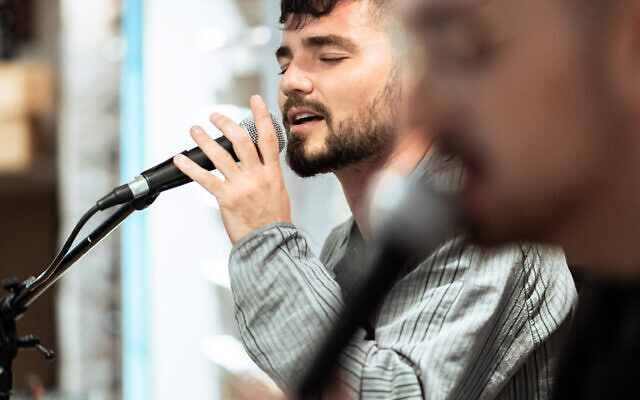 Singer Omri Goren, at The Secret Forest retreat center in Cyprus, on January 18, 2023. (Nir Davidzon/courtesy)