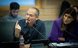 File - Oded Forer, chair of Knesset Committee for Immigration, Absorption and Diaspora Affairs, attends a committee meeting at the Knesset in Jerusalem on January 19, 2023. (Yonatan Sindel/Flash90)