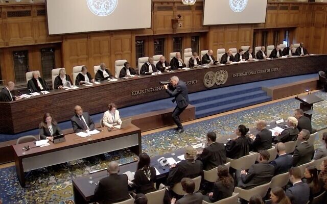 Hearing begins at the International Court of Justice in The Hague, January 11, 2024 (Screen grab) Hearing begins at the International Court of Justice in The Hague, January 11, 2024 (Screen grab)