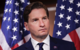 US Rep. Dean Phillips, a Minnesota Democrat, attends a news conference on Iran negotiations on Capitol Hill, April 06, 2022. (Kevin Dietsch/Getty Images via JTA)