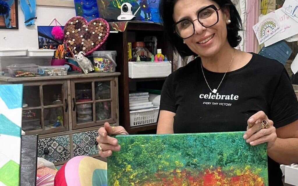Rima Khoury in her studio in Fassuta. (Duha Khoury) Rima Khoury in her studio in Fassuta. (Duha Khoury)