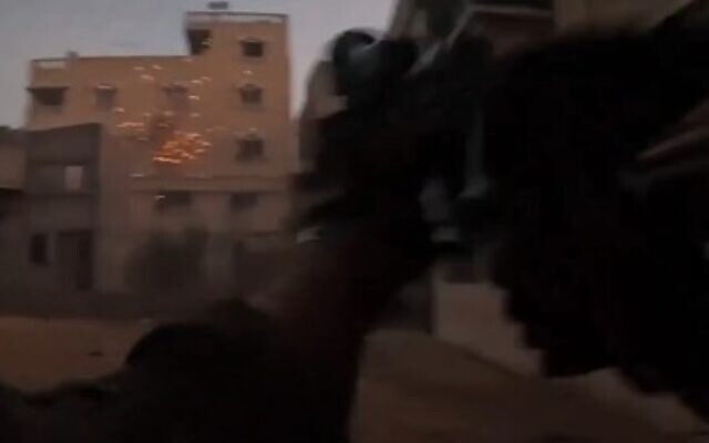 The IDF releases footage of troops of the Givati Brigade battling Hamas gunmen in the Khan Younis area on January 2, 2024. (Screen capture/X) The IDF releases footage of troops of the Givati Brigade battling Hamas gunmen in the Khan Younis area on January 2, 2024. (Screen capture/X)