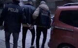 Turkey’s national intelligence organization MIT releases footage of its arrest of alleged Mossad spies on January 2, 2024. (Screen capture/X)