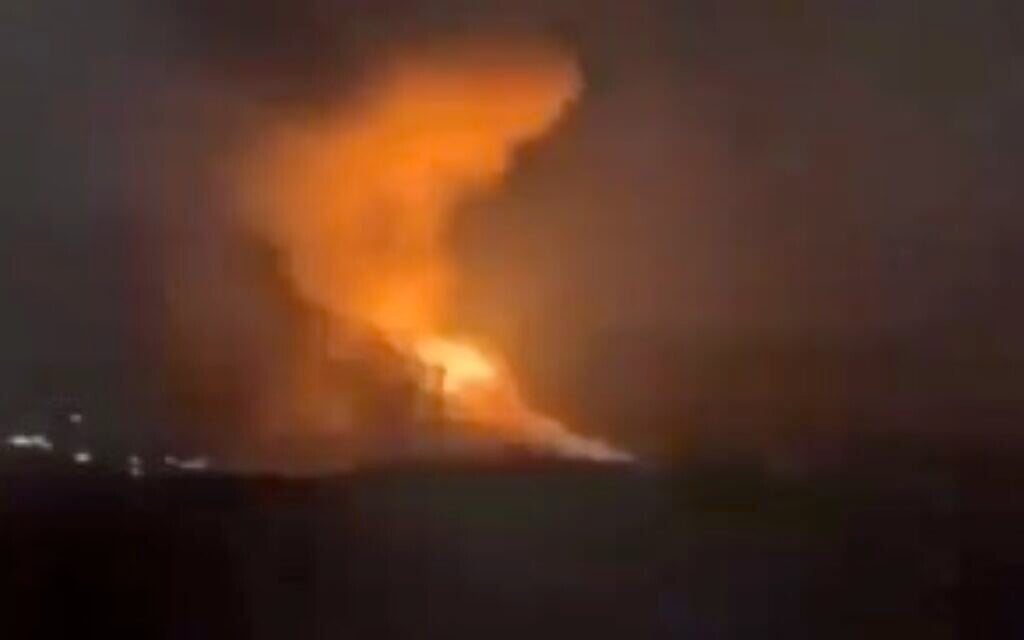 A strike in Iraqi Kurdistan on January 15, 2024. (Screen capture/X)