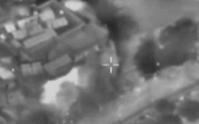 An IDF strike in Lebanon on January 25, 2024. (Screen capture/X)