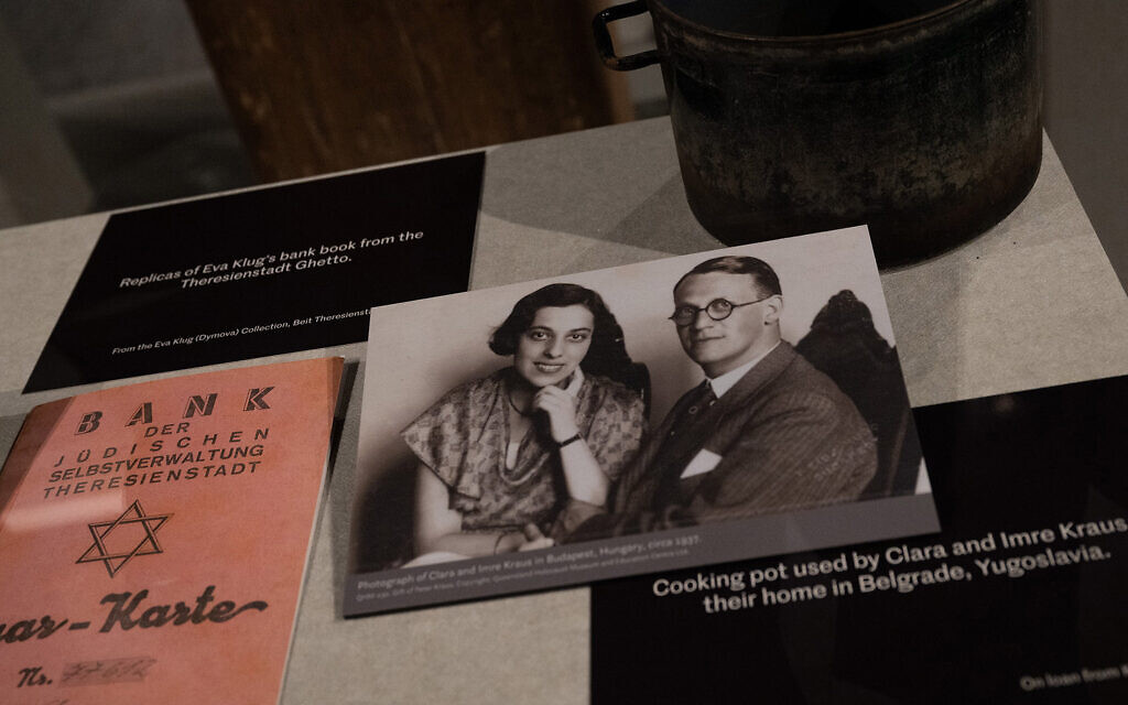 Artifacts from the Kraus family, who survived the Holocaust, on display at the Queensland Holocaust Museum in Brisbane, Australia, June 2023. (Queensland Holocaust Museum and Education Center)