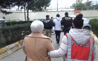 Turkish authorities arrest suspected Mossad informants, January 2, 2024 (Screenshot MIT)