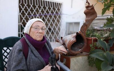 Mira Talalayevsky was 2 when her mother fled with her from the Nazis in Kyiv. On October 8, 2023, a Hamas rocket destroyed her apartment in Ashkelon, Israel. (Photo by Mishel Amzallag, courtesy International Fellowship of Jews and Christians)