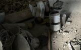 Parts of what the IDF says is a cruise missile developed by Hamas in the Gaza Strip, in an image published January 7, 2024. (Israel Defense Forces)