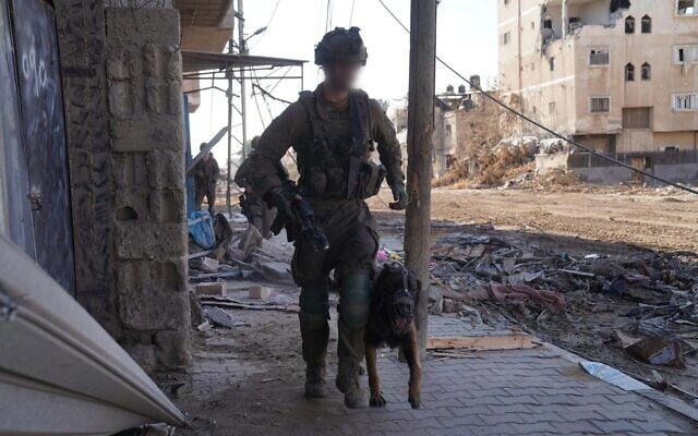 IDF troops operate in Gaza in a handout image published on January 10, 2024. (Israel Defense Forces)