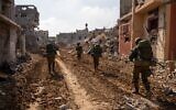 IDF troops operate inside the Gaza Strip, on January 13, 2024. (Israel Defense Forces)