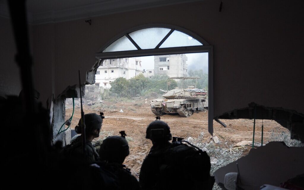 IDF troops operate in the Gaza Strip in this handout photo released for publication on January 18, 2024. (IDF)