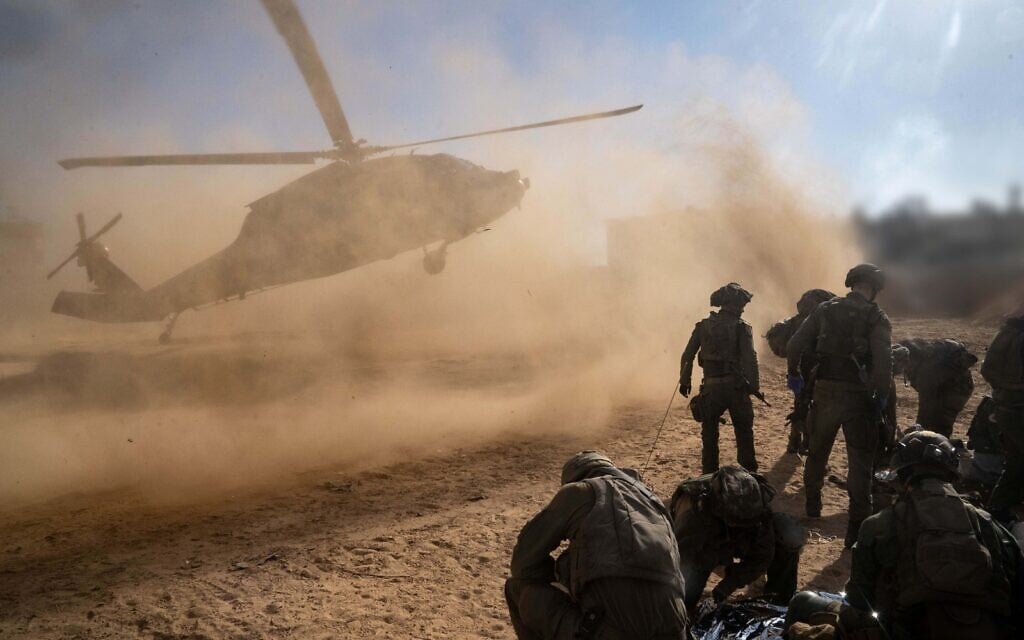 IDF troops operate in the Gaza Strip in this handout photo released for publication on January 18, 2024. (IDF)