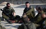 IDF Chief of Staff Lt. Gen. Herzi Halevi (right) meets with Brig. Gen. Barak Hiram (left) the commander of the 99th Division in the Gaza Strip in this photo published on January 19, 2024. (Israel Defense Forces)