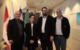 Winners of the 2023 Climate Solutions Prize, awarded on January 25, 2024. From left: Prof. Yechezkel Kashin and Prof. Shanny Barath from the Technion -- Israel Institute of Technology, in Haifa, northern Israel, Prof Brian Rosen from Tel Aviv University, and Prof. Menny Shalom from Ben-Gurion University of the Negev in southern Israel.