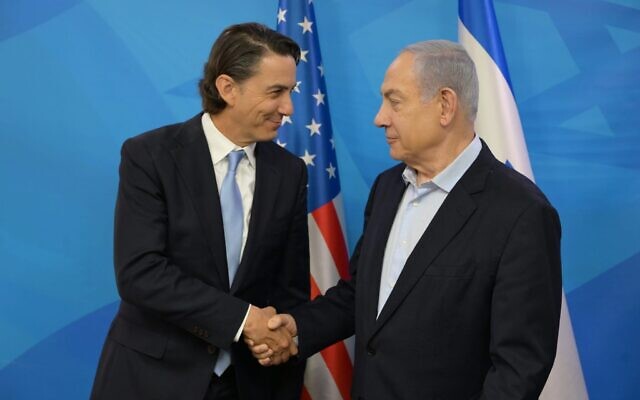 Prime Minister Benjamin Netanyahu (right) meets with US special envoy Amos Hochstein in Tel Aviv, January 4, 2024. (Prime Minister's Office via X, used in accordance with Clause 27a of the Copyright Law) Prime Minister Benjamin Netanyahu (right) meets with US special envoy Amos Hochstein in Tel Aviv, January 4, 2024. (Prime Minister's Office via X, used in accordance with Clause 27a of the Copyright Law)