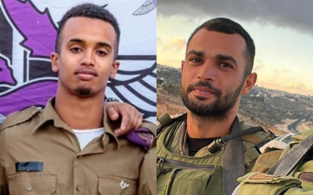Staff Sgt. Oriya Ayimalk Goshen (left) and Master Sgt. (res.) Anwar Serhan (right), who were killed on January 17, 2024. (Israel Defense Forces)