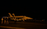 US Central Command forces, in coordination with the United Kingdom, and support from Australia, Canada, the Netherlands and Bahrain, conduct joint strikes on hostile Houthi targets, January 11, 2024 (US Central Command / X)