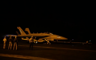 US Central Command forces, in coordination with the United Kingdom, and support from Australia, Canada, the Netherlands and Bahrain, conduct joint strikes on hostile Houthi targets, January 11, 2024 (US Central Command / X)