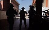 IDF soldiers patrolling in the Gaza Strip in a photo released by the military, Feb. 22, 2024. (IDF Spokesperson)