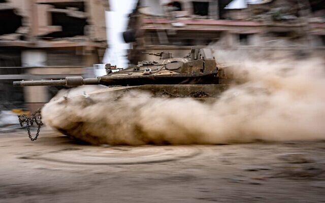 IDF soldiers operate in the Gaza Strip in this undated handout photo published February 29, 2024. (Israel Defense Forces)