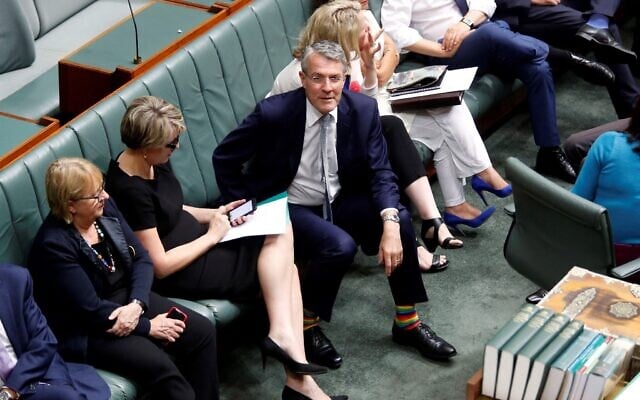 Then-Australian Labor Party member, Shadow Attorney General Mark Dreyfus (C), is seen in the House of Representatives in Canberra, Australia on December 7, 2017. (SEAN DAVEY / AFP) Then-Australian Labor Party member, Shadow Attorney General Mark Dreyfus (C), is seen in the House of Representatives in Canberra, Australia on December 7, 2017. (SEAN DAVEY / AFP)
