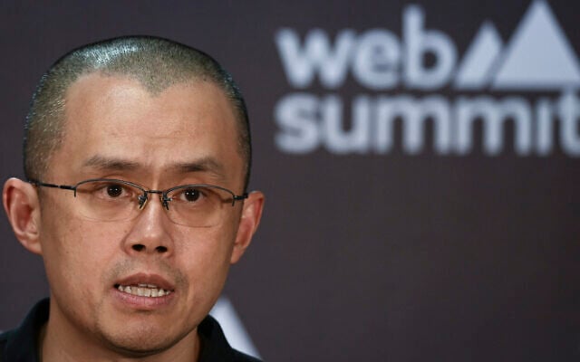 Binance co-founder and former CEO Changpeng Zhao speaks during a press conference at the Europe's largest tech conference, the Web Summit, in Lisbon on November 2, 2022. (PATRICIA DE MELO MOREIRA / AFP)