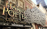 Illustrative: A sign for 'Harry Potter and the Cursed Child' hangs at the Broadway opening at the Lyric Theatre in New York, April 22, 2018. (Evan Agostini/Invision/AP, File)
