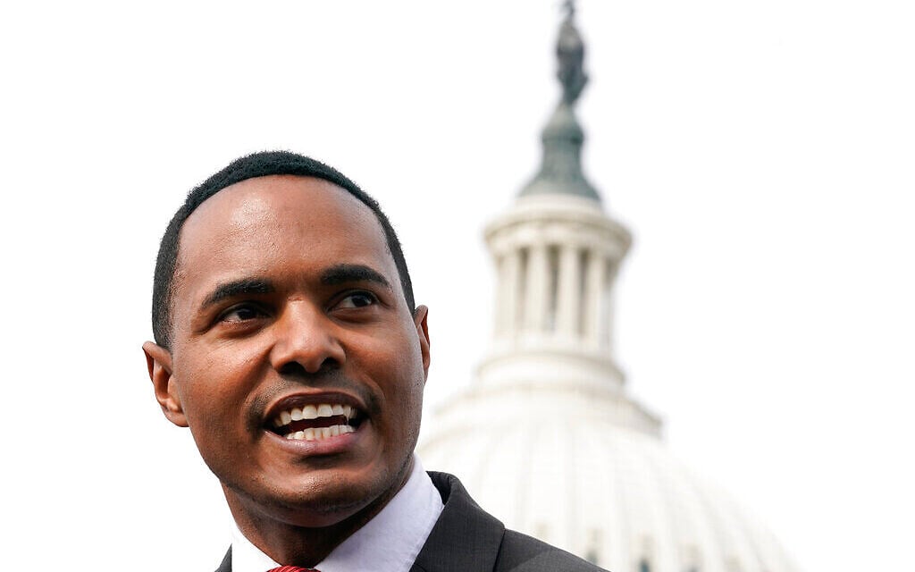 Rep. Ritchie Torres, Democrat of New York, speaks during a news conference on Capitol Hill in Washington, February 7, 2023. (AP/Mariam Zuhaib) Rep. Ritchie Torres, Democrat of New York, speaks during a news conference on Capitol Hill in Washington, February 7, 2023. (AP/Mariam Zuhaib)